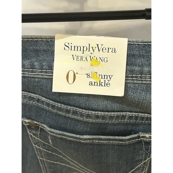 NWT Simply Vera Skinny Ankle Denim Jeans size 0 - Picture 8 of 9